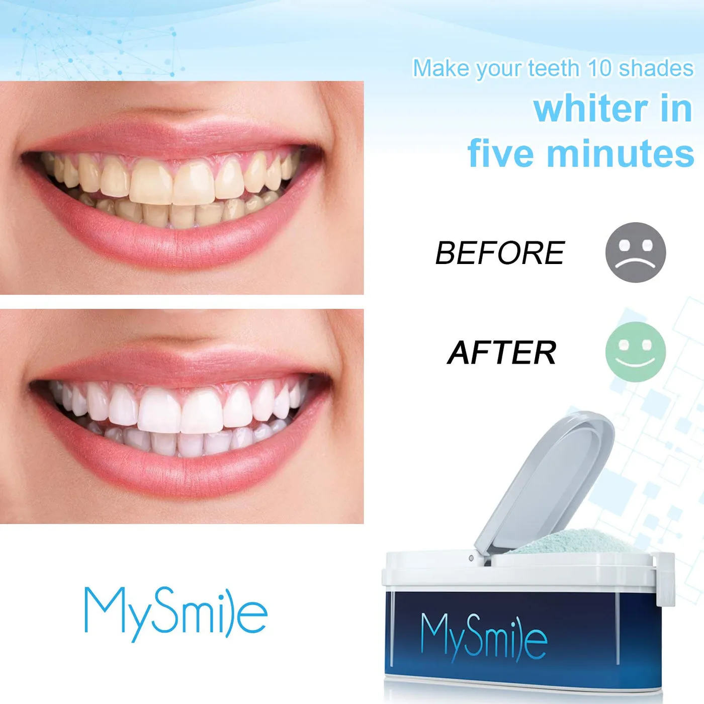 32619 molar teeth whitening powder application